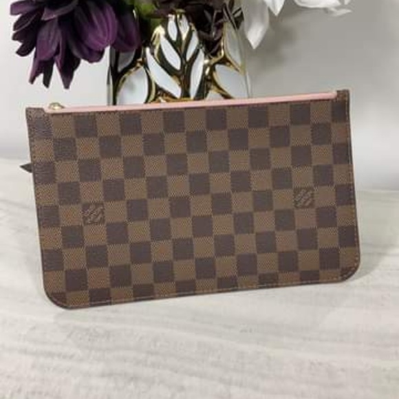 Pristine condition microchipped Louis Vuitton Neverfull MM Damier Ebene Rose - Picture 11 of 14